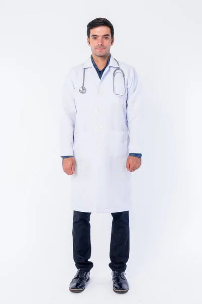 Γεμάτος σώμα σφηνάκι του νεαρού Περσικού ανθρώπου γιατρού — Φωτογραφία Αρχείου