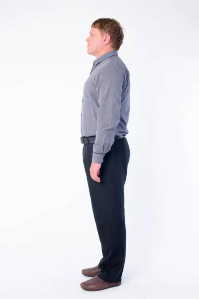 Профиль лица бизнесмена с избыточным весом — стоковое фото