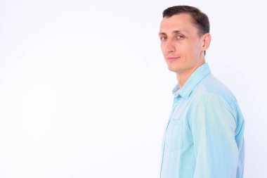 Kameraya bakarak işadamı portre profil görünümü