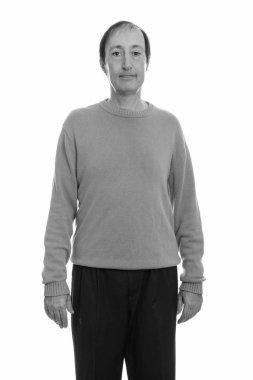 Siyah beyaz olgun adam Stüdyo çekim