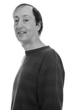 Siyah beyaz olgun adam Stüdyo çekim