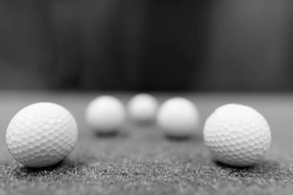 Close Shot Golf Balls Scattered Ground — Stockfoto