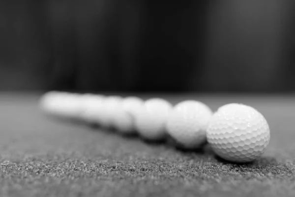 Close Shot Golf Balls Scattered Ground — Foto de Stock