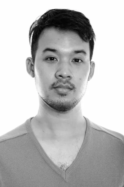 Studio plan de visage de jeune homme asiatique — Photo