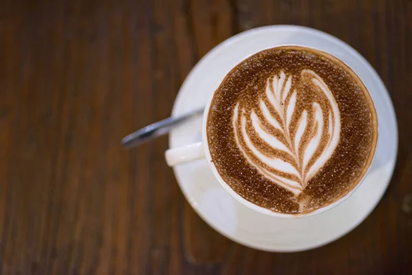 Direto acima do tiro de café Caffe Mocha também conhecido como Mocaccino — Fotografia de Stock