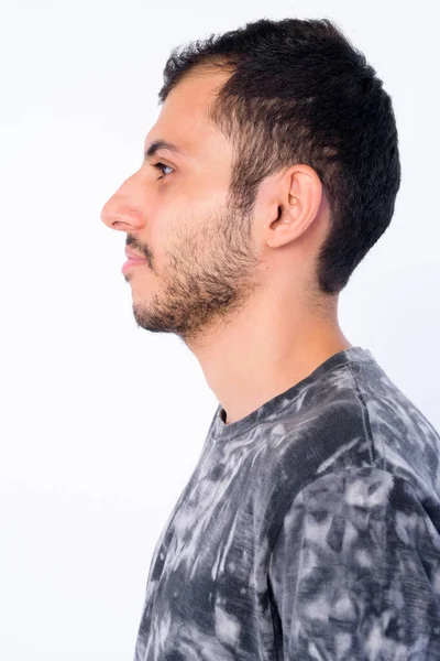 젊은 수염 페르시아 남자의 클로즈업 프로필 보기 — 스톡 사진