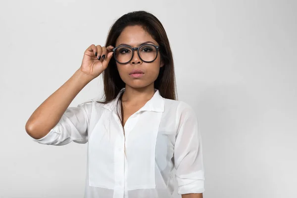 Studio Shot Beautiful Asian Woman — Stockfoto