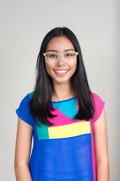 Studio Shot Young Beautiful Asian Teenage Girl —  Fotos de Stock
