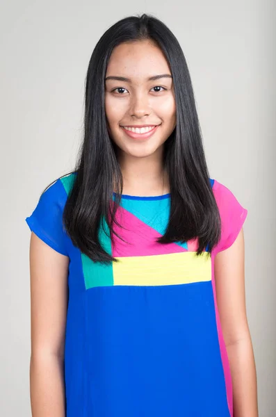 Studio Shot Young Beautiful Asian Teenage Girl —  Fotos de Stock
