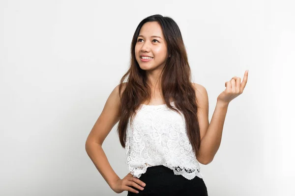 Studio Shot Van Jong Mooi Aziatisch Vrouw — Stockfoto