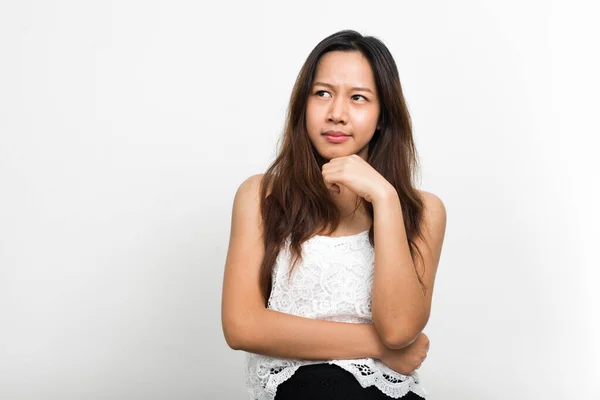 Studio Shot Jeune Belle Femme Asiatique — Photo