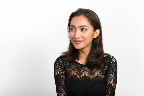 Studio Shot Jeune Belle Femme Asiatique — Photo