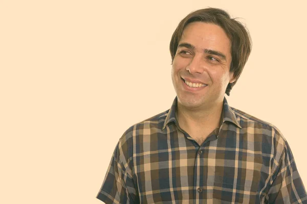 Studio Shot Young Handsome Persian Hipster Man — Stock Photo, Image