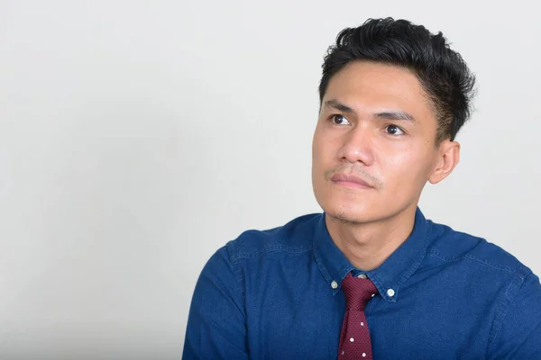 Studio Shot Handsome Filipino Businessman White Background — 图库照片