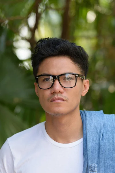 Portrait Handsome Filipino Man Park Outdoors — ストック写真