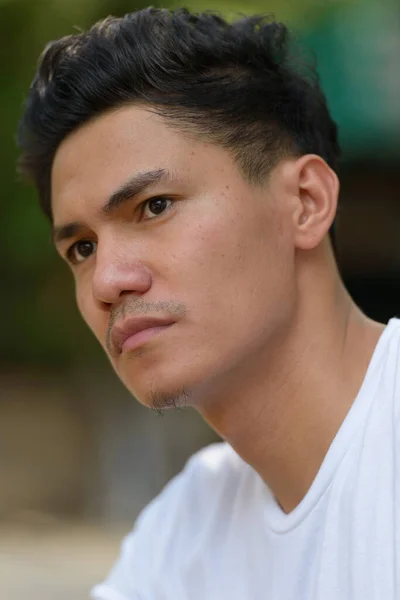Portrait Handsome Filipino Man Park Outdoors — Stock Fotó