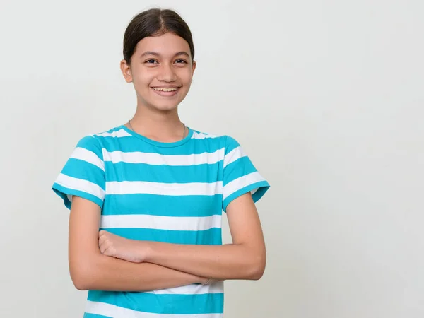 Studio Shot Young Multi Ethnic Asian Teenage Girl — Stok fotoğraf