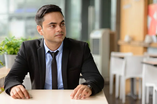 Portrait Young Handsome Indian Businessman City — Stock Photo, Image