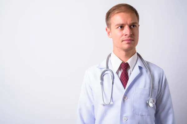 Studio Shot Handsome Man Doctor — Stock Photo, Image