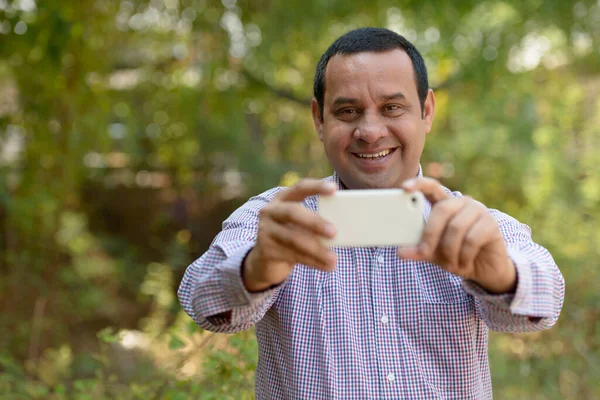 Retrato Homem Negócios Indiano Com Excesso Peso Com Cabelo Curto — Fotografia de Stock