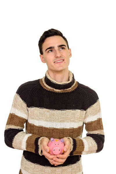 Studioaufnahme Eines Jungen Gut Aussehenden Mannes Mit Rollkragenpullover Bereit Für — Stockfoto