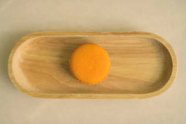 Orange Macaroon Served Table Horizontal Shot — Stock Photo, Image