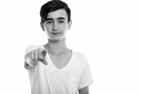 Studio Shot Jeune Adolescent Persan Beau Isolé Sur Fond Blanc — Photo