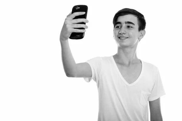 Studio Shot Jeune Adolescent Persan Beau Isolé Sur Fond Blanc — Photo