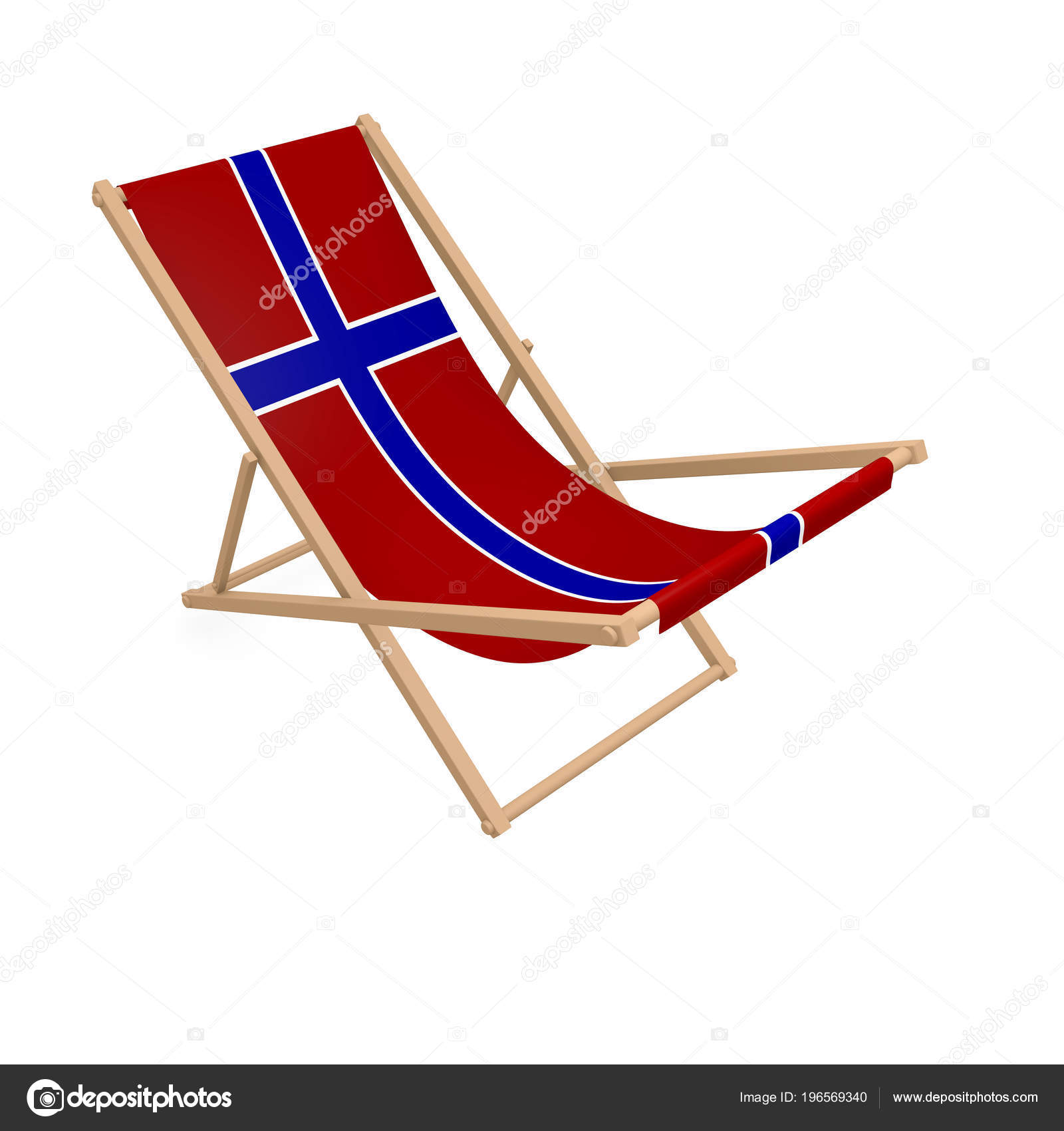 — Photographie Rendu Drapeau Norvège Chaise Longue Aberheide Avec CeoxBd