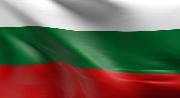 Waving Flag Bulgaria Using Background Rendering — Stock Photo, Image