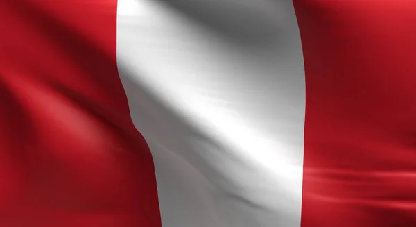 Flagge Von Peru Als Hintergrund Rendering — Stockfoto
