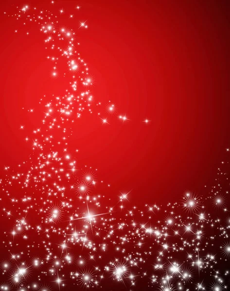 Fondo Navidad Abstracto Rojo Con Estrellas Brillantes Espacio Para Texto — Foto de Stock