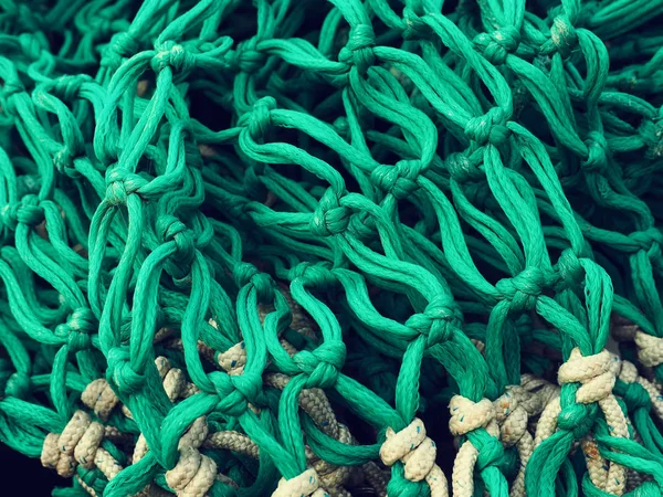 漁師の港で漁網のクローズ アップ — ストック写真