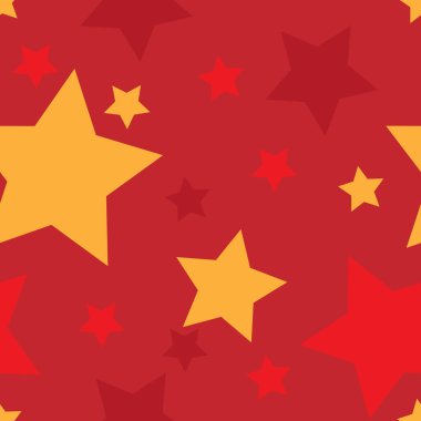 Kırmızı ve altın yıldız ile Seamless modeli