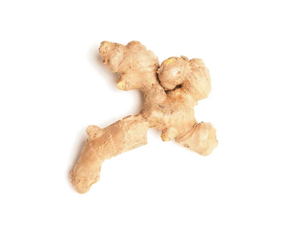 白い背景に 健康食品のコンセプトにおいしい有機ショウガの根 — ストック写真
