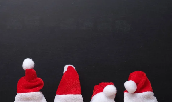 Санта Клаус Приходить Капелюх Санта Фоні Дерев Яні — стокове фото
