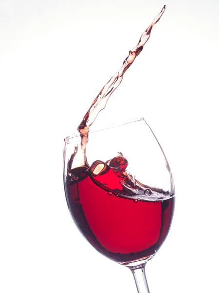 Glas rött vin — Stockfoto