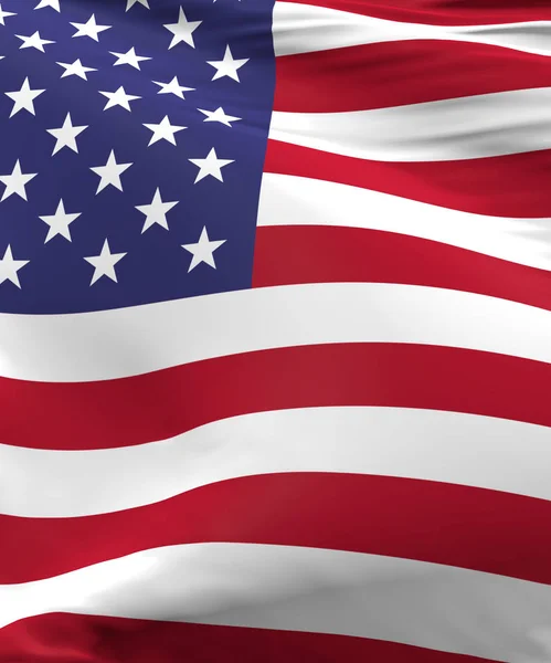 Κυματιστή σημαία των Ηνωμένων Πολιτειών της Αμερικής — Φωτογραφία Αρχείου