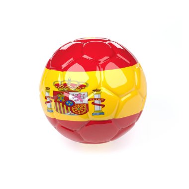 Futbol topuyla İspanya bayrağı