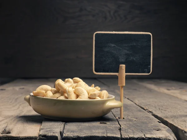 Gesundes Ernährungskonzept mit Cashewnüssen — Stockfoto