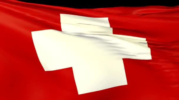 Bandera Suiza — Vídeo de stock