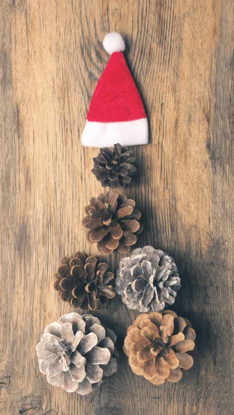 Christmas tree shape of pine cones — Stock Photo, Image