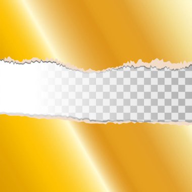 Altınla yırtılmış kağıt.