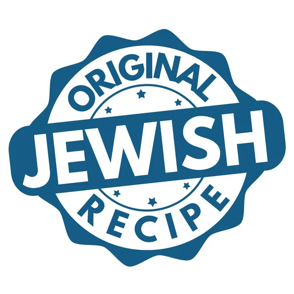 Original Jewish Recipe Grunge Rubber Stamp White Background Vector Illustration — Stock Vector