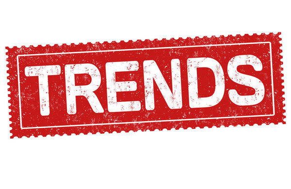 Trends grunge rubber stamp on white background, vector illustration