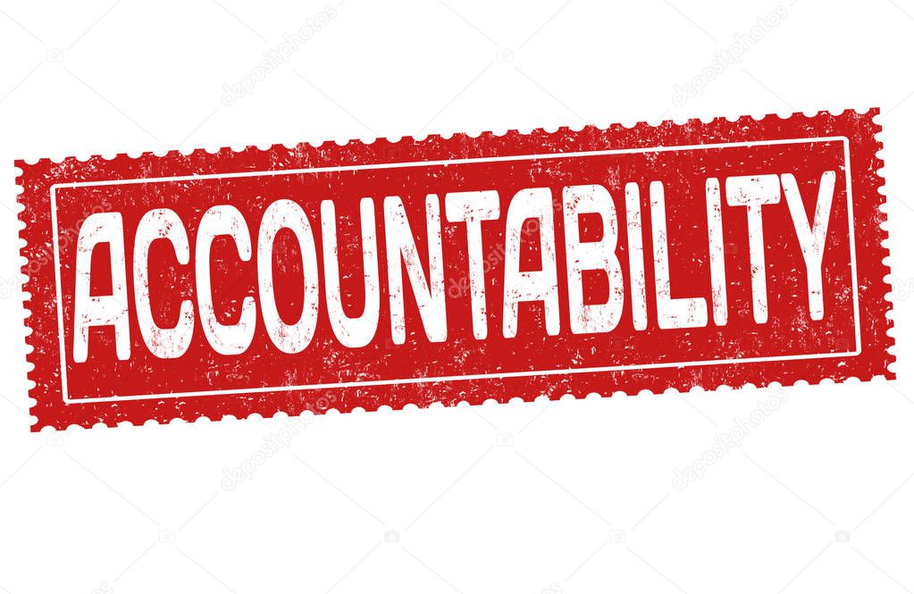 Accountability grunge rubber stamp on white background, vector illustration