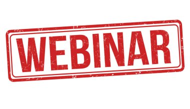 Webinar grunge lastik damgası beyaz arka planda, vektör çizim
