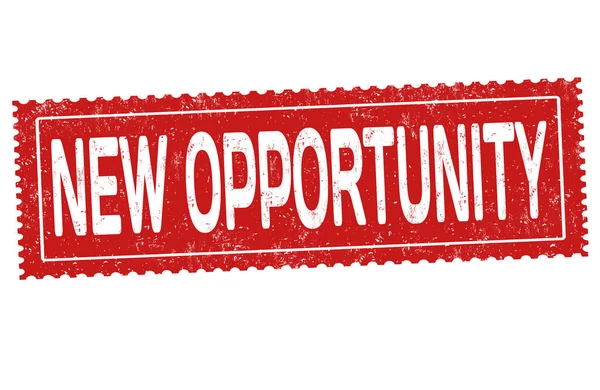 New Opportunity Grunge Rubber Stamp White Background Vector Illustration — Stock Vector