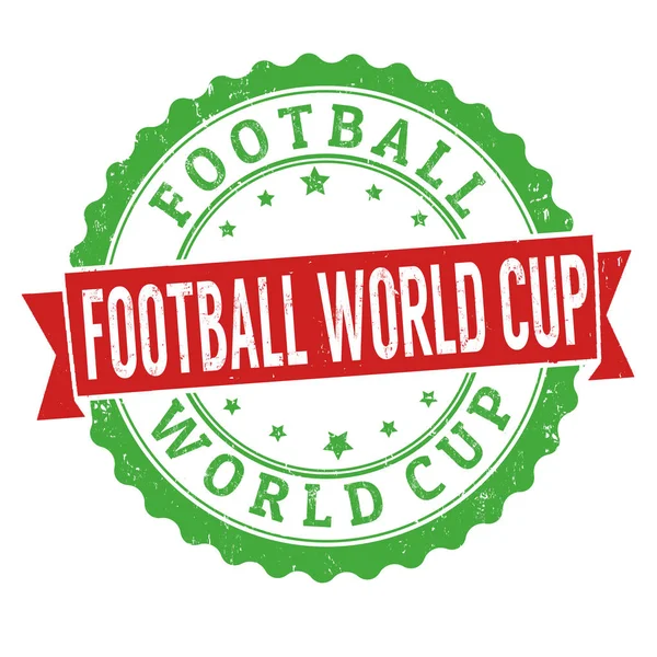 Football World Cup Grunge Rubber Stamp White Background Vector Illustration — Stock Vector