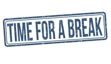 Zaman bir breack grunge damgası beyaz arka planda, vektör çizim için